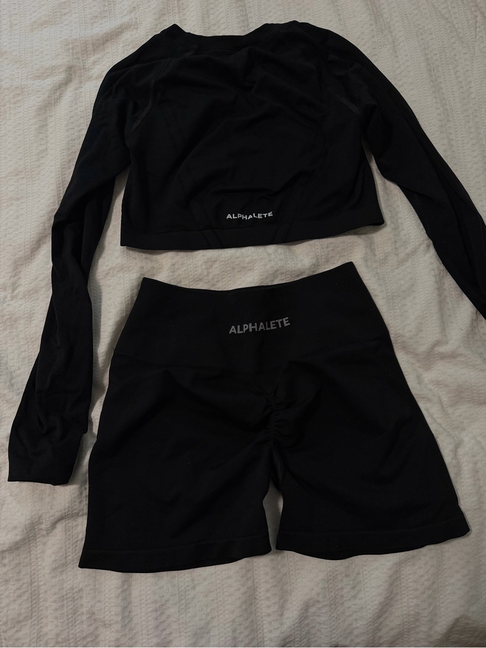 Alphalete Black High-Waist Athletic Biker Shorts